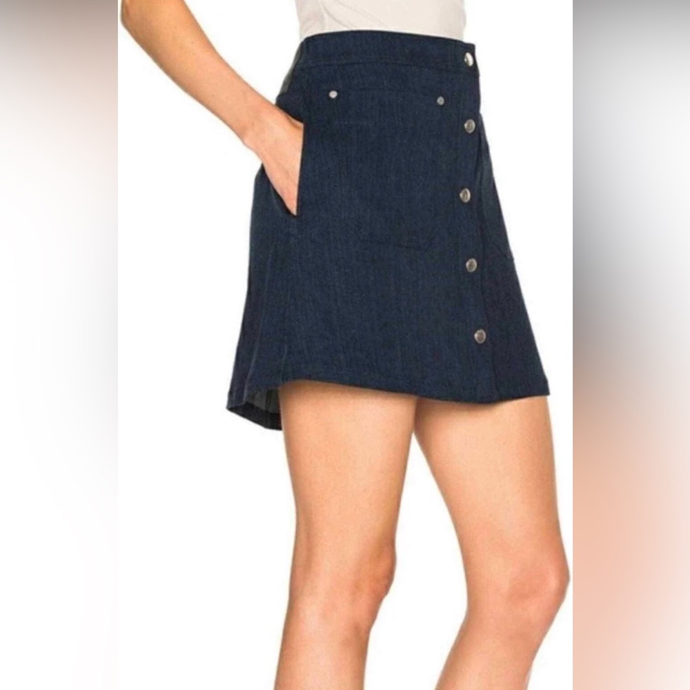 Rag & Bone “Siggy” Snap-front Denim Mini Skirt - size 6